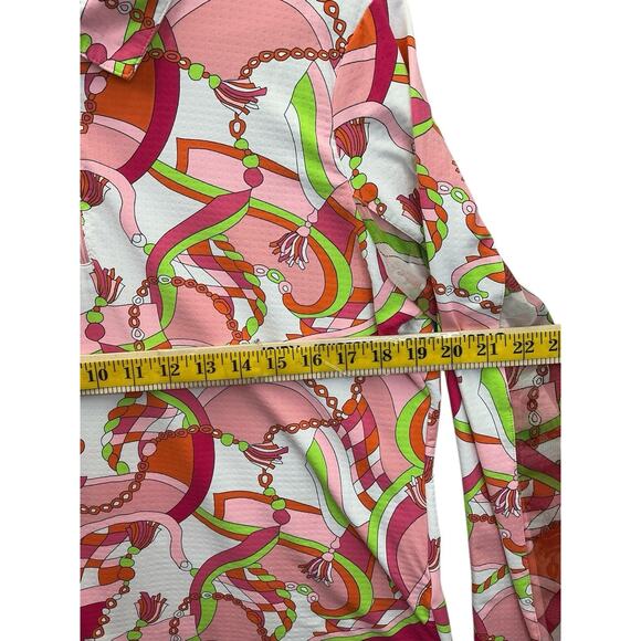 Ibkul Golf Shirt Womens Quarter Zip Long Sleeve Mesh Athletic Outdoor Sz. L - Picture 8 of 10